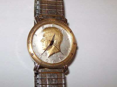 brittania replica 1964 kennedy half dollar watch|Brittania Wristwatch , 1964 Kennedy Half Dollar Dial .